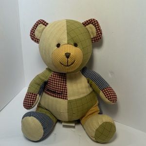 Eddie Bauer patchwork teddy bear in preloved condition